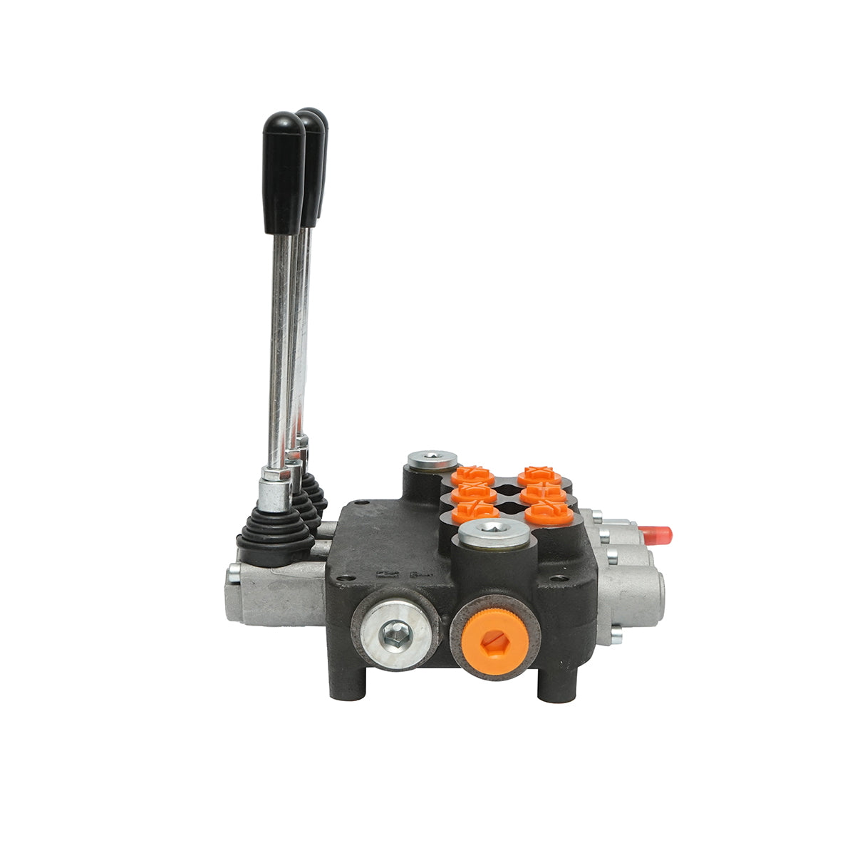 Hydraulic distributor with 3 levers, flow rate 80L/min with included lever and reduction -15 /+80 Breckner Germany