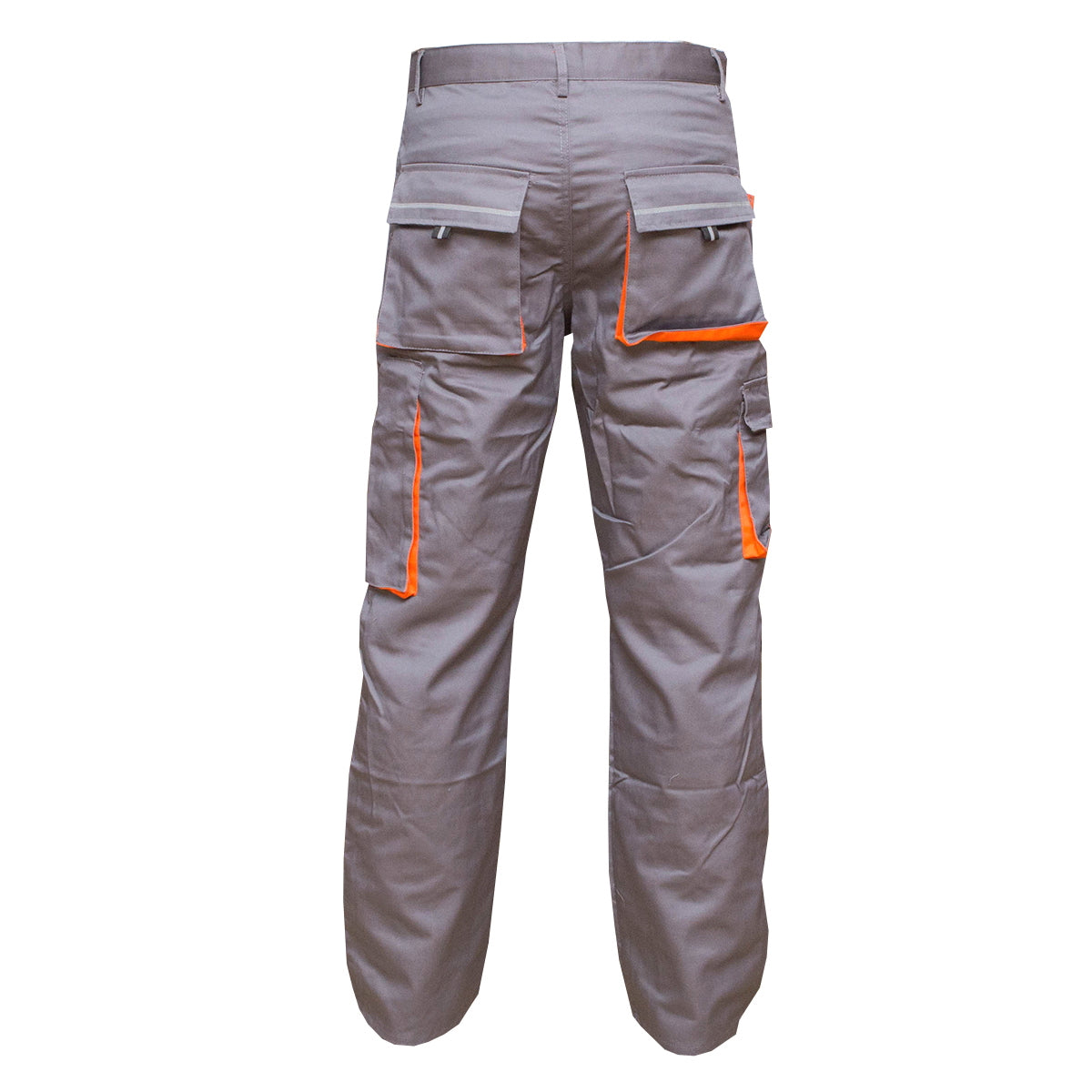 Polyester-cotton work pants 235g/m2, gray with orange size 50 Breckner Germany