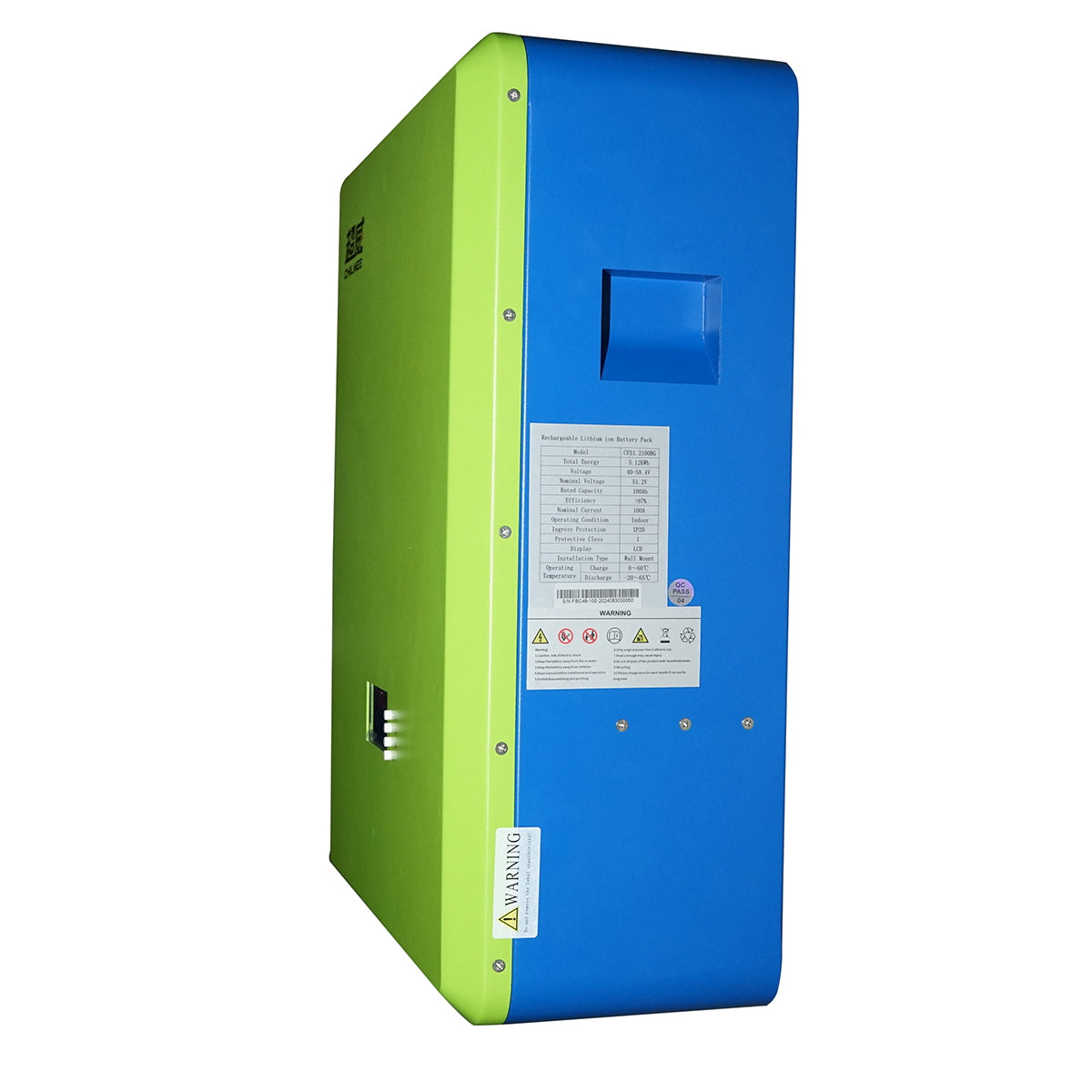 Li-ion LifePO4 Battery 51.2V / 5.12 KWh, 100Ah with LCD display for solar systems 552x430x220mm IP20 CHILWEE