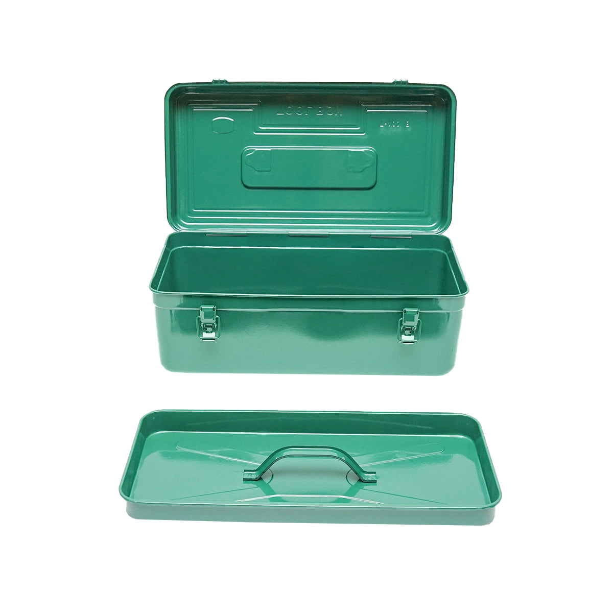 Green metal tool box 470x240x205mm Breckner Germany