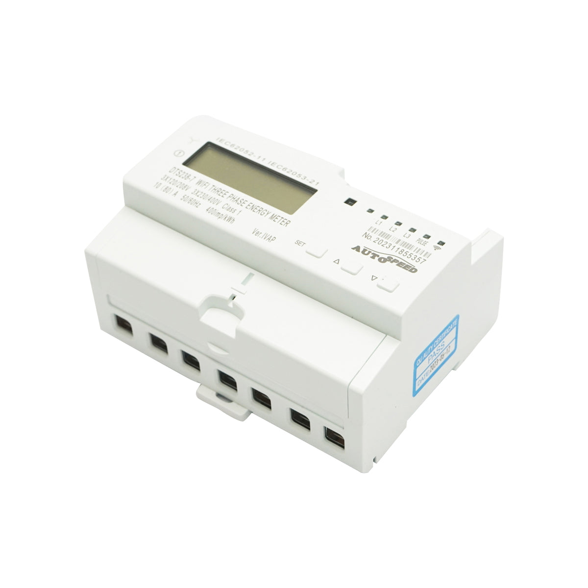 Three-phase smart meter 380V, 80A, DTS238-7 WIFI compatible with Tuya, Smart Life, smart energy and electric power meter.