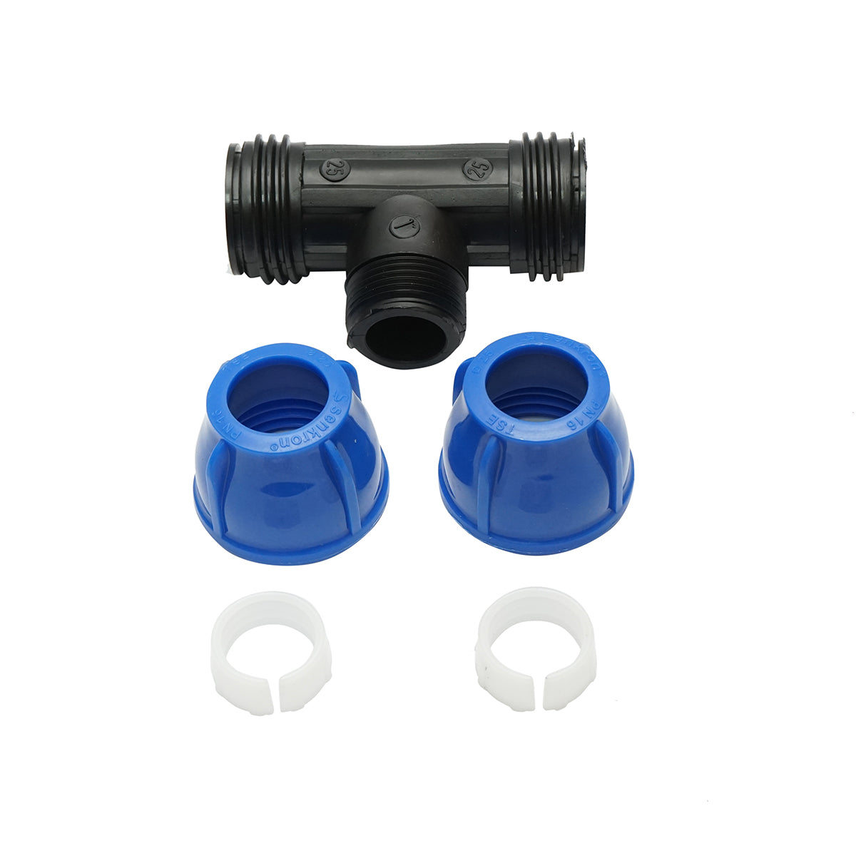 Your external threaded compression fitting father 90 degrees D25x25mmx1, PN16 bar for irrigation systems