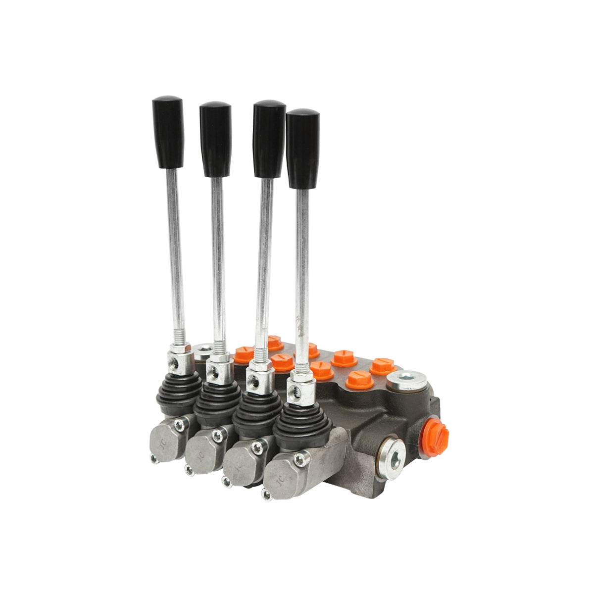 Hydraulic distributor with 4 levers, flow rate 40L/min with included lever -15 /+80 Breckner Germany