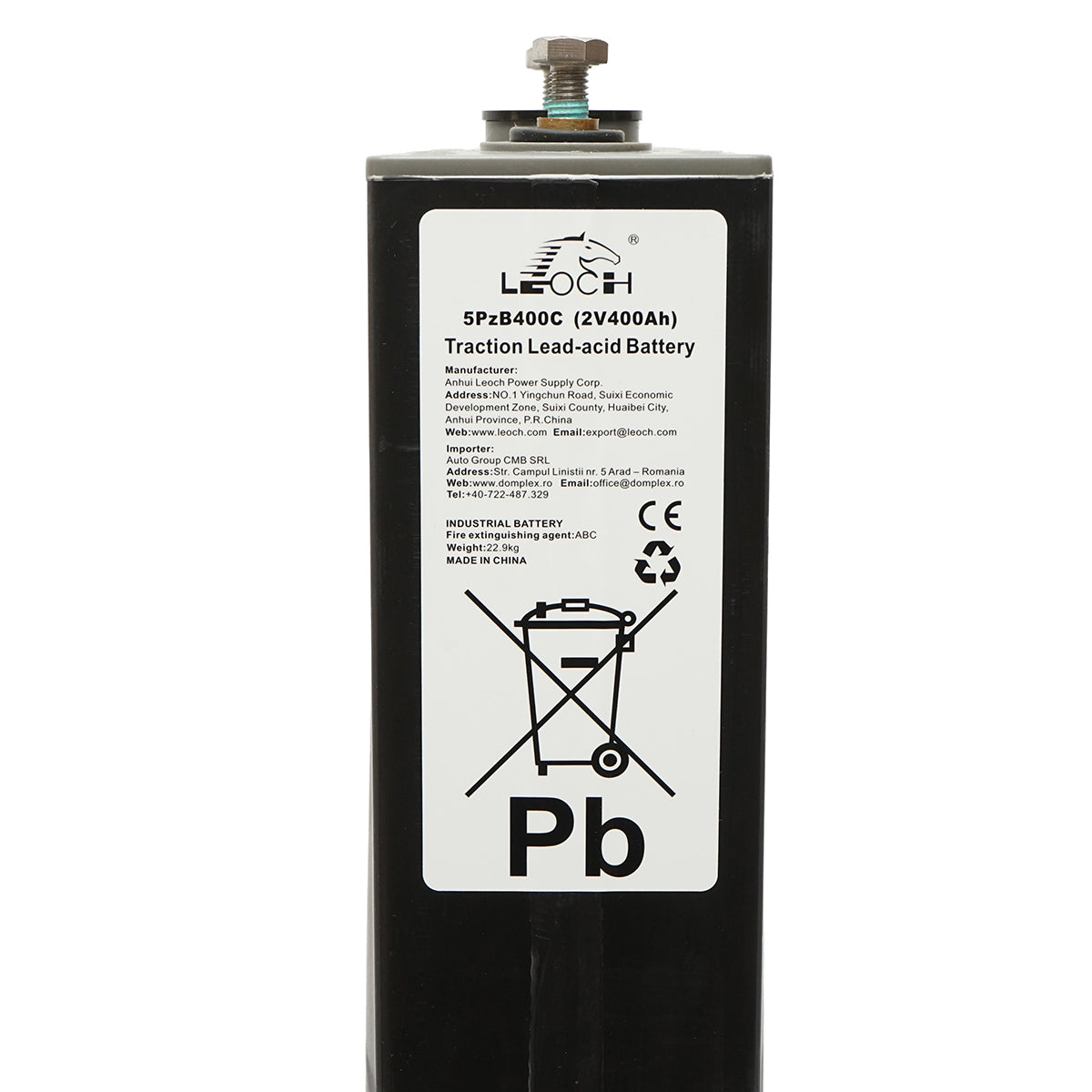 2V 400Ah traction battery for electric vehicles 93x158x554x588mm Leoch Battery