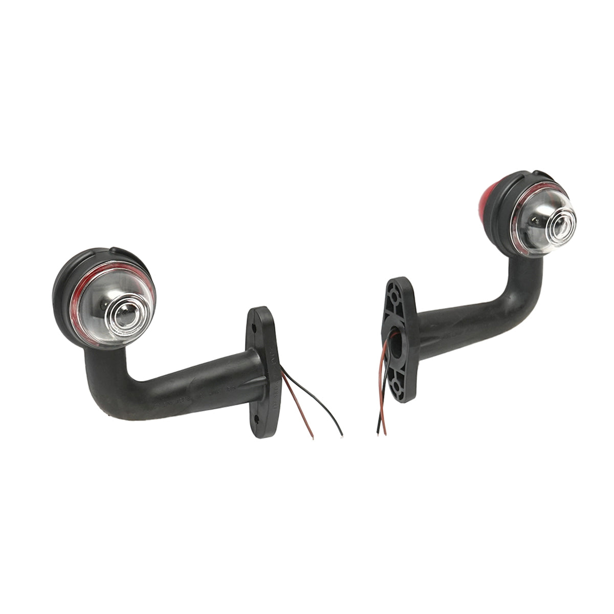 Set of LED side marker lights 24V red-white hard PVC