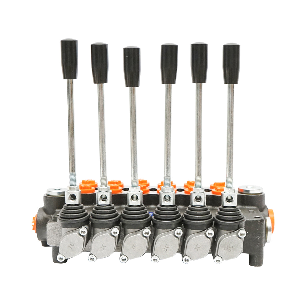 Hydraulic distributor with 6 included levers, flow rate 80L/min, 15 /+80 Breckner Germany