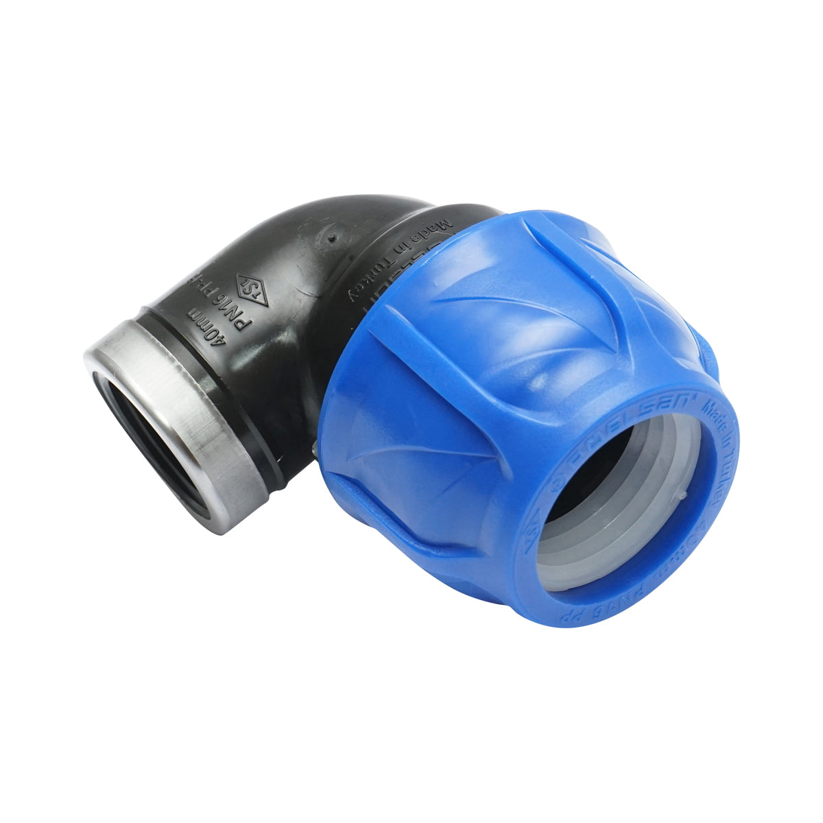 Compression fitting mother internal thread D40mmx1 PN 16 bar for PEHD irrigation systems
