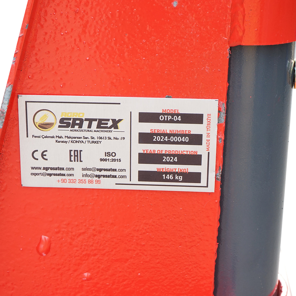 Sun-type rake with 4 rotors, diameter 1400 mm.