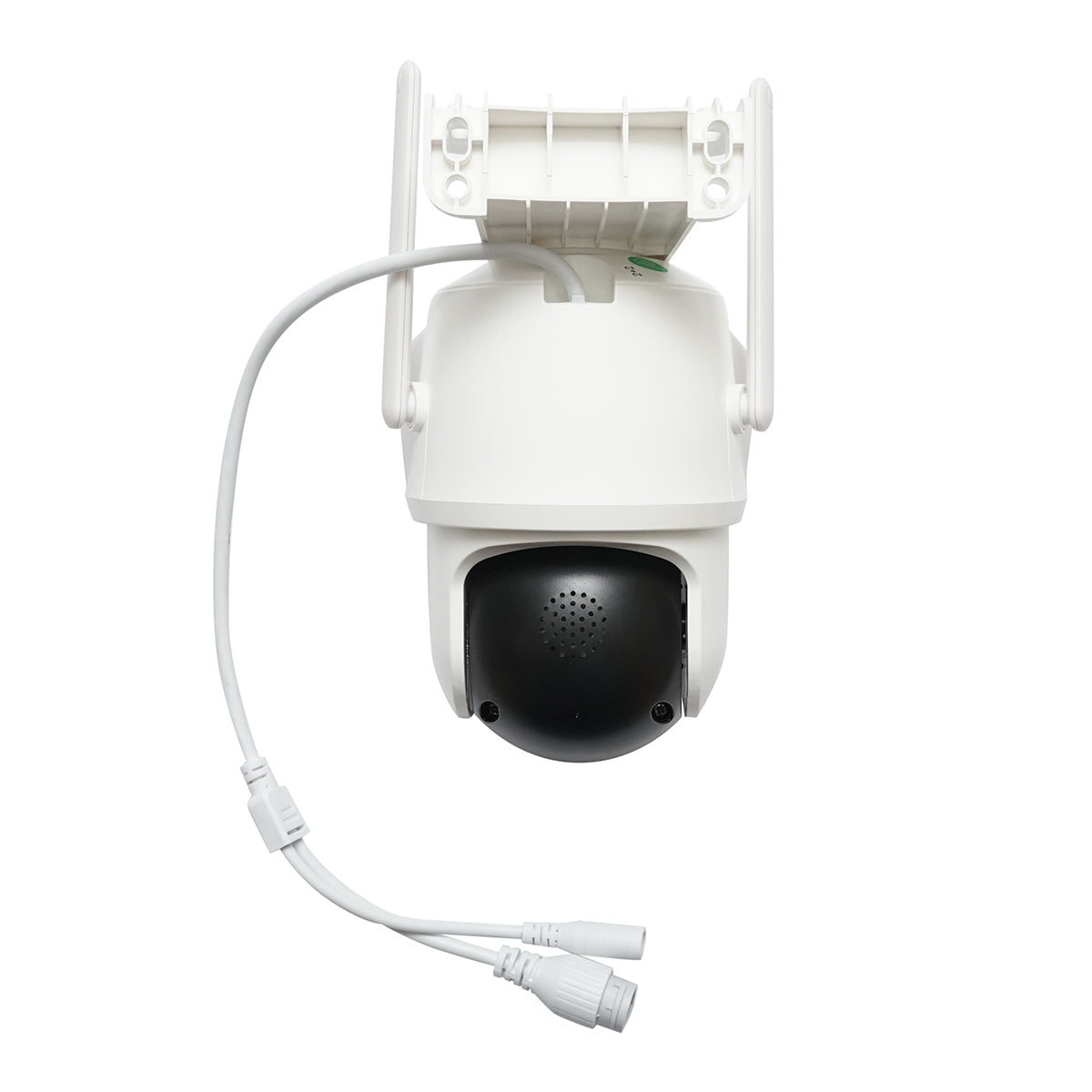 Surveillance camera with 4 lenses, 3 objectives 12 MP, dual control 2 CPU, P2P WIFI 2.4GHz, PTZ with motion sensor, color night vision, AI human detection and iCSee application