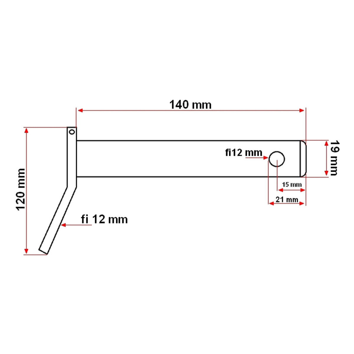 Bolt with chain and crank should be 19mm