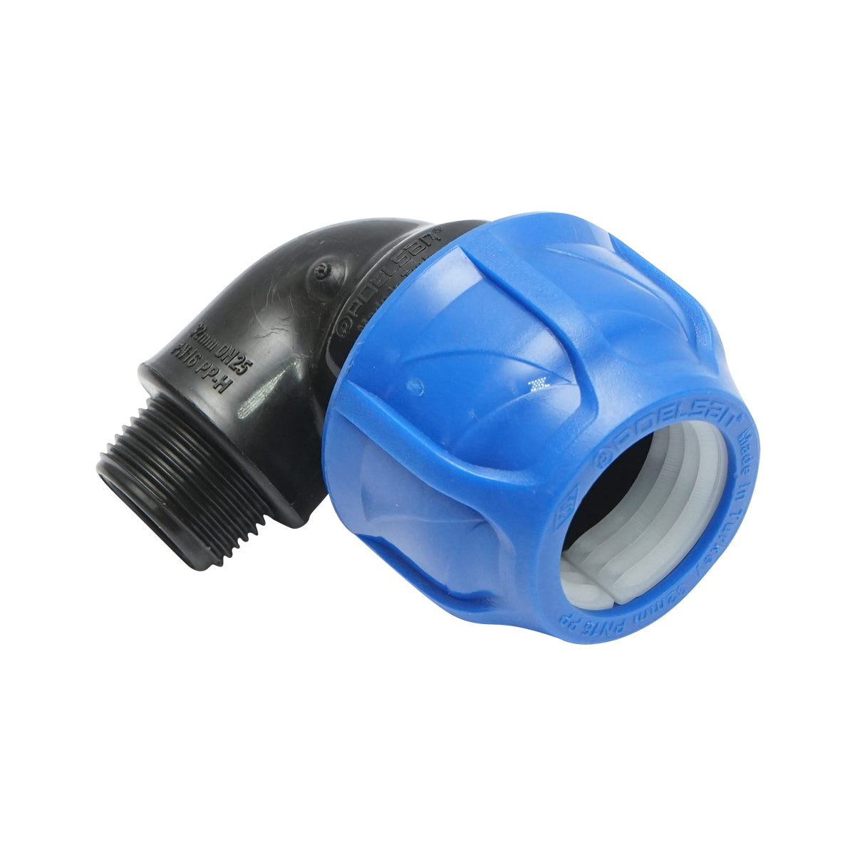 Compression fitting with external thread D32mmx3/4 toll PN16, for irrigation systems