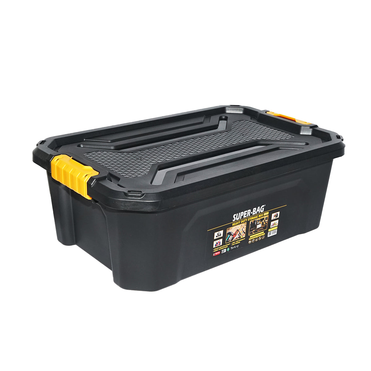 Storage box with lid for heavy loads 30L 580x380x200mm