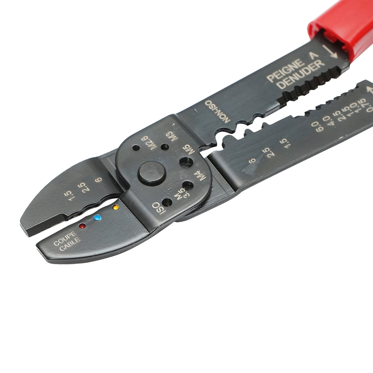 Crimping and stripping pliers for electrical cables 0.75-6mm