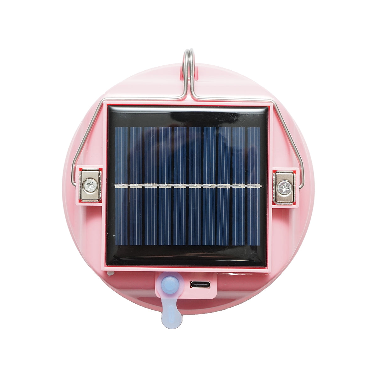 200W LED lamp with solar panel and 2400mA battery, pink