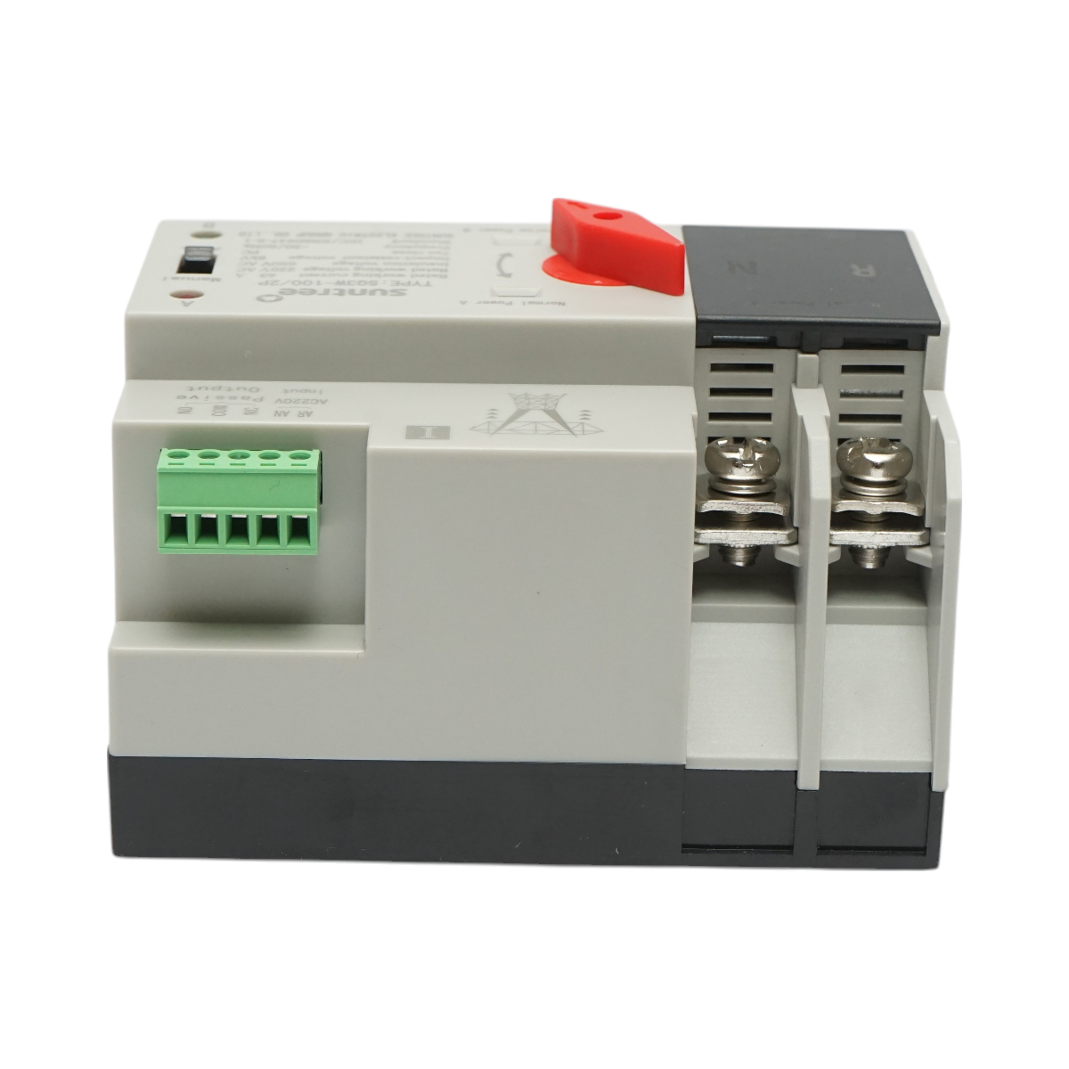 ATS switch 220V single-phase, automatic separator from network to generator ATS-2P-63A Suntree