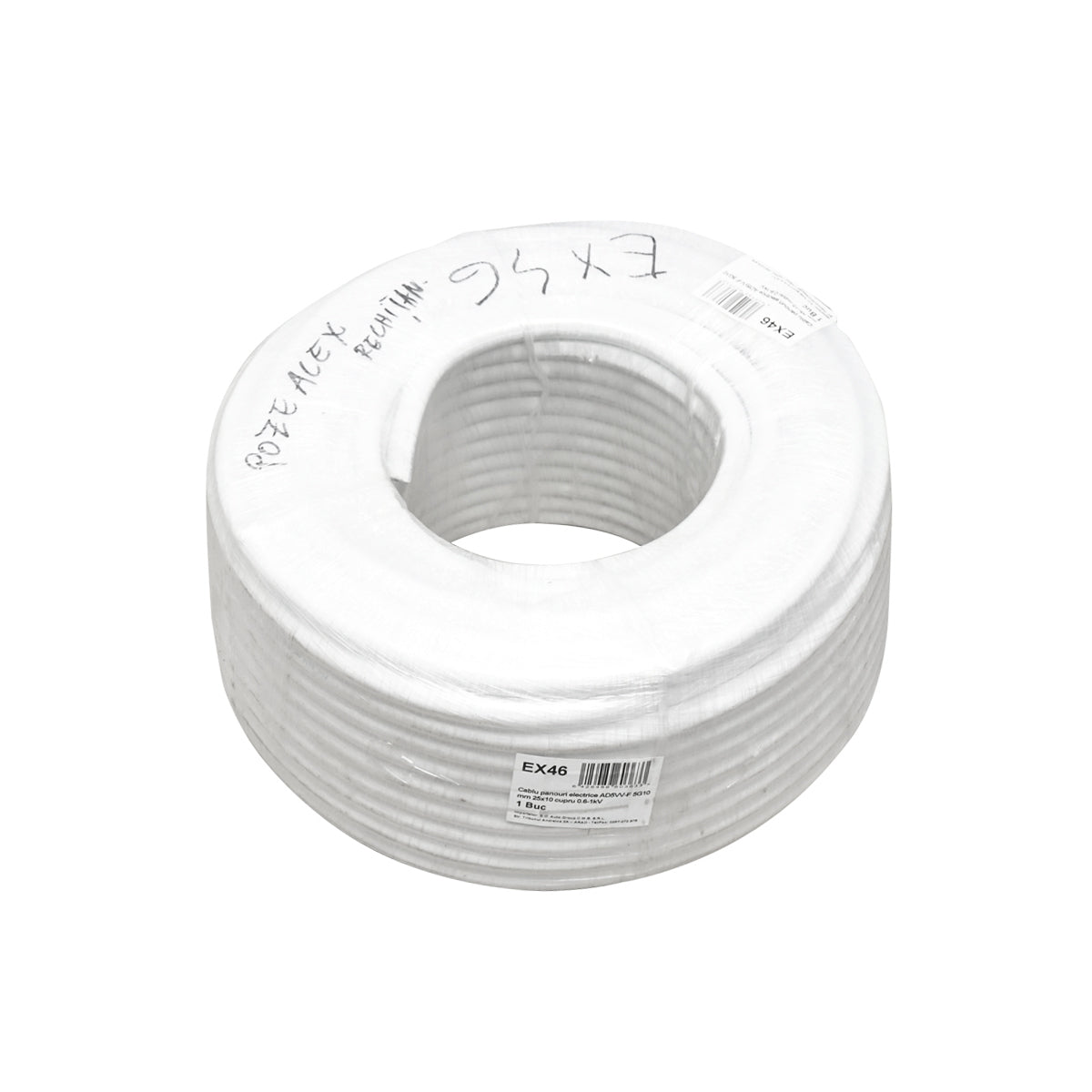 MYYM electric cable 5x10mm copper H05VV-F, 450-750V roll 100m