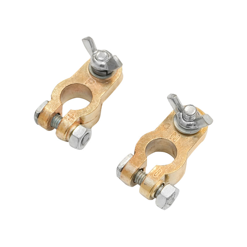 Set of copper battery terminals with HD Heavy Duty Breckner Germany