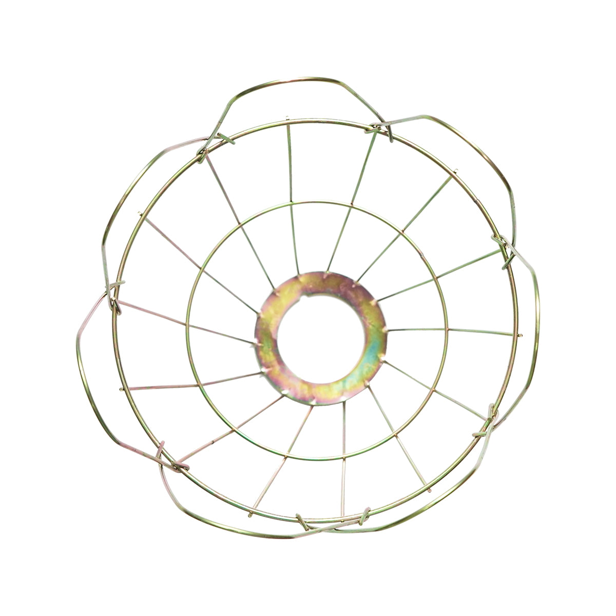 Heat lamp hood for chickens, animals, galvanized wire 21x15.5x4.5cm