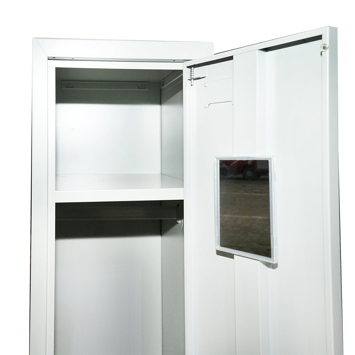 Locker, metal wardrobe with one door and key 1700x300x450mm Breckner Germany