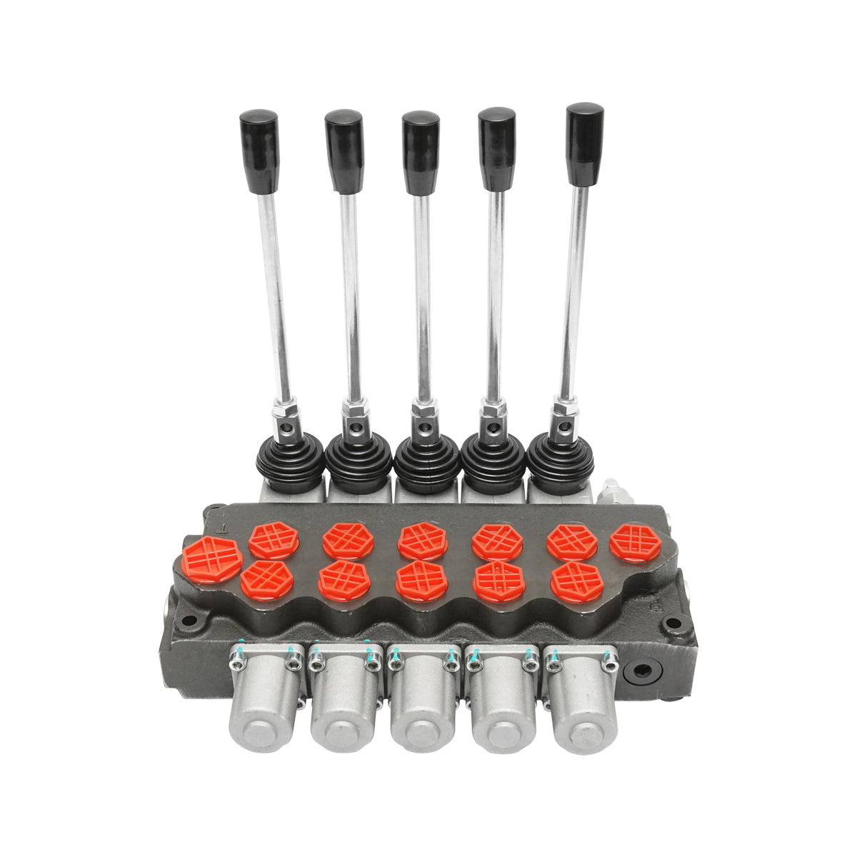 Hydraulic distributor with 5 levers safety valve SD11 flow 80L/min lever and reduction -15 /+80 Breckner Germany