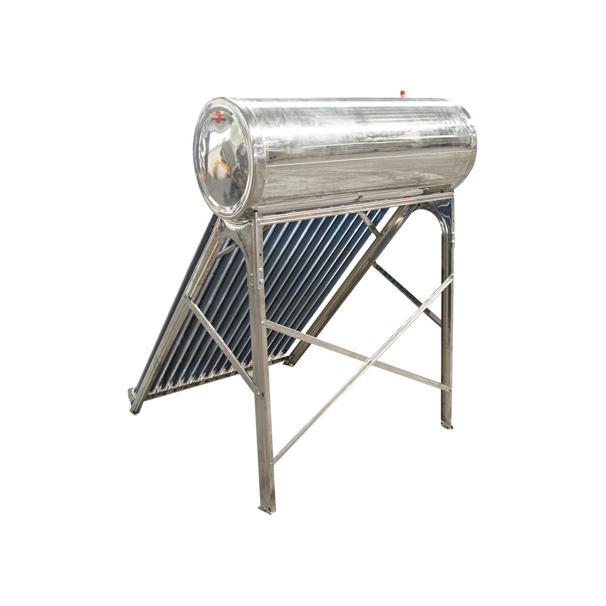 Unpressurized stainless steel solar panel with 15 tubes for hot water, 150L boiler, 1450x490x490mm Breckner Germany