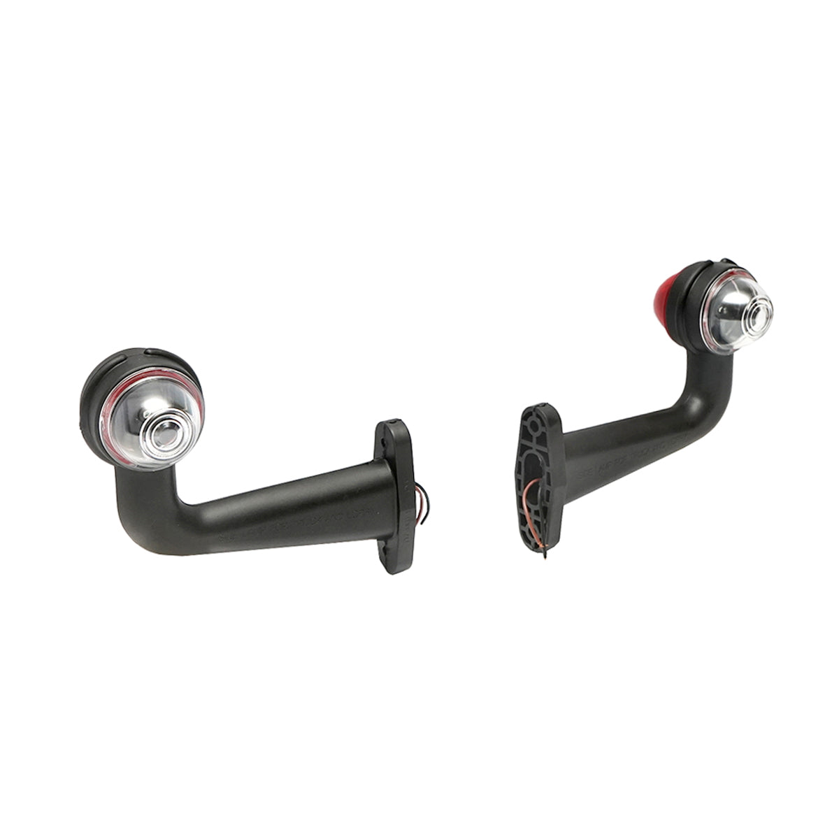 Side marker lights with LED 24V, red-white, elastic PVC /set