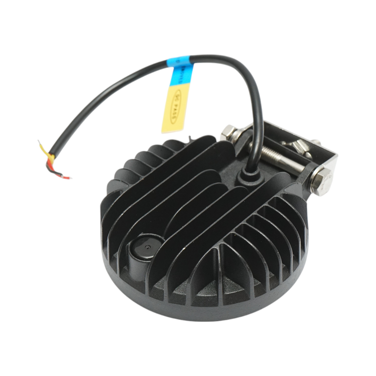 Round LED projector with DRL 9-80V, 36W, white-yellow, aluminum housing IP67 Breckner Germany