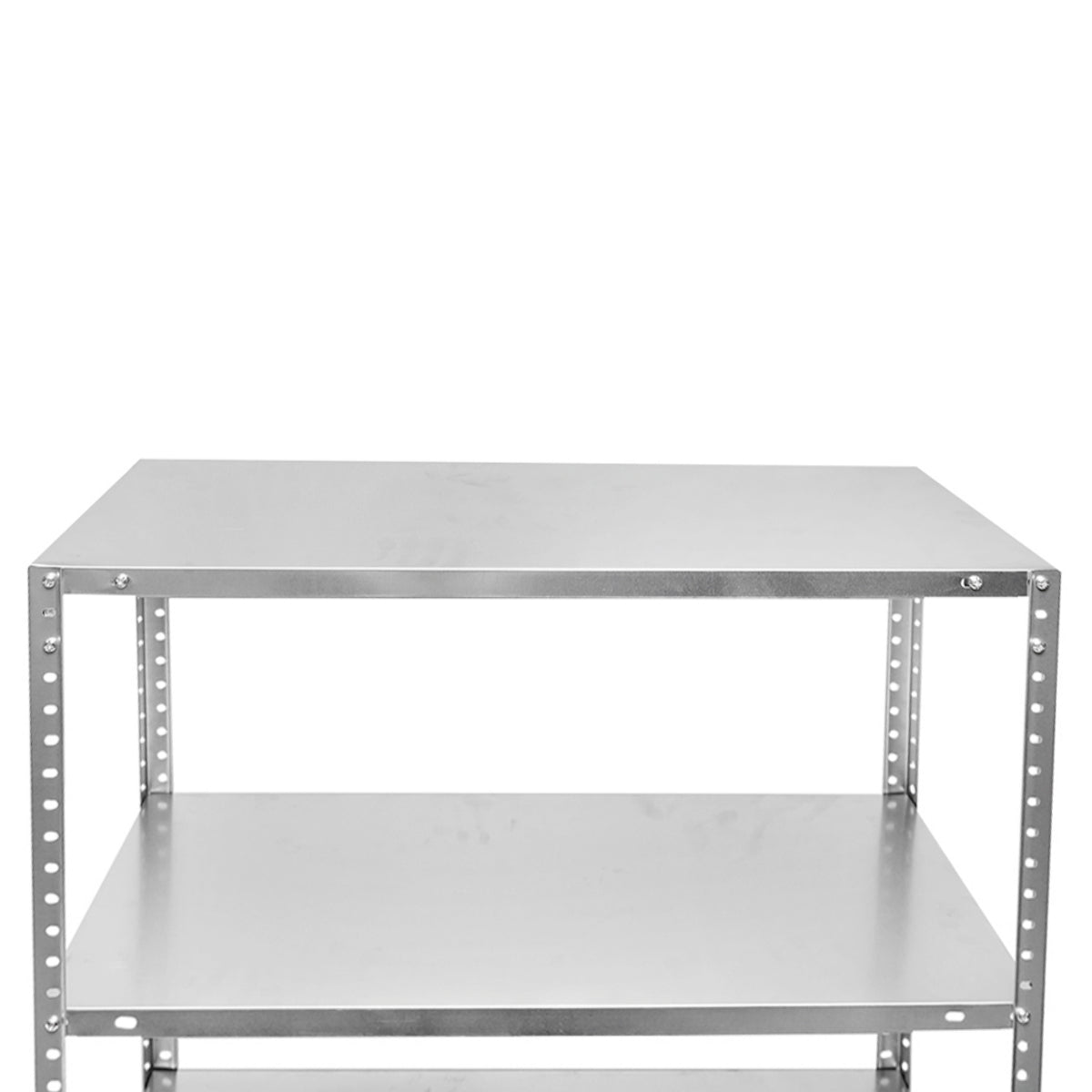 Metal shelf with 4 shelves, 147x75x30cm, 45kg/shelf, assembly with screws, galvanized