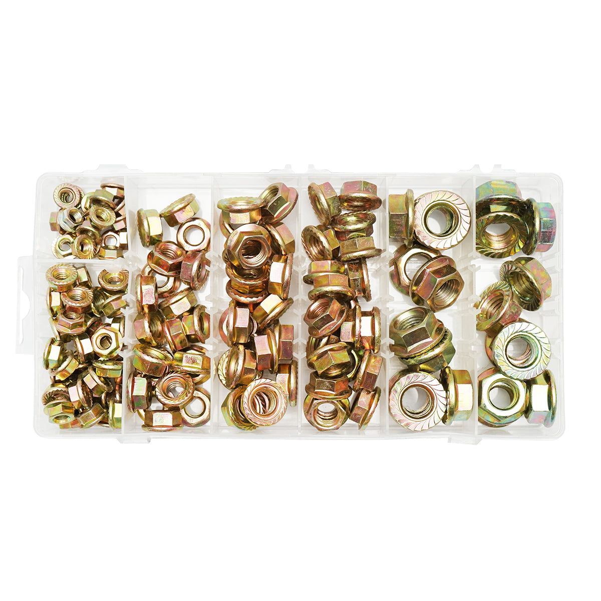 140-piece nut set with self-locking flange Breckner Germany