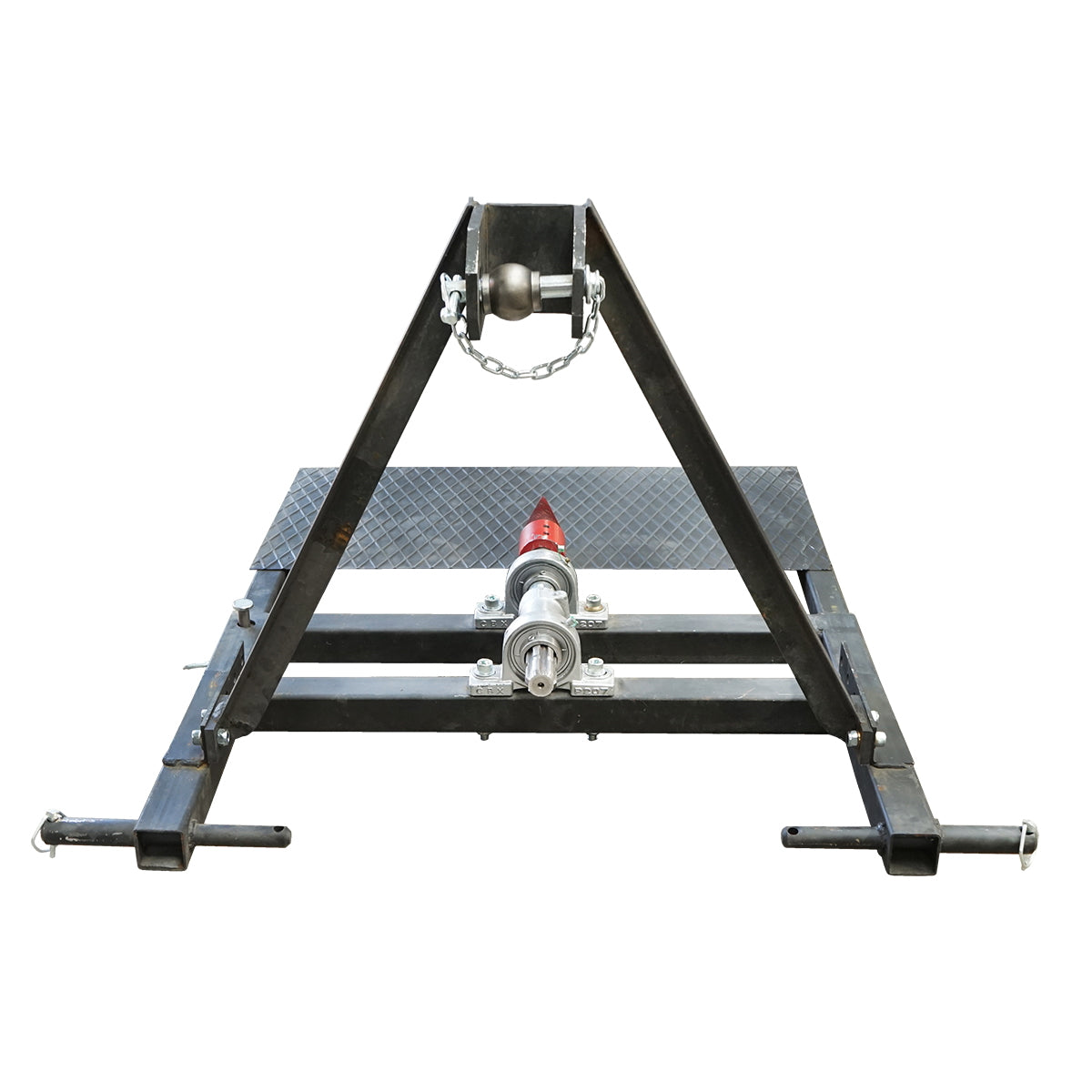 Wood splitter for tractor PTO shaft with 2 included conical chisels