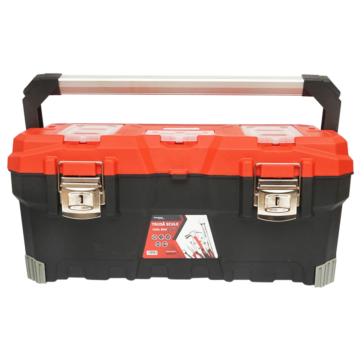 Professional tool box with aluminum handle 676x314x300mm Breckner Germany