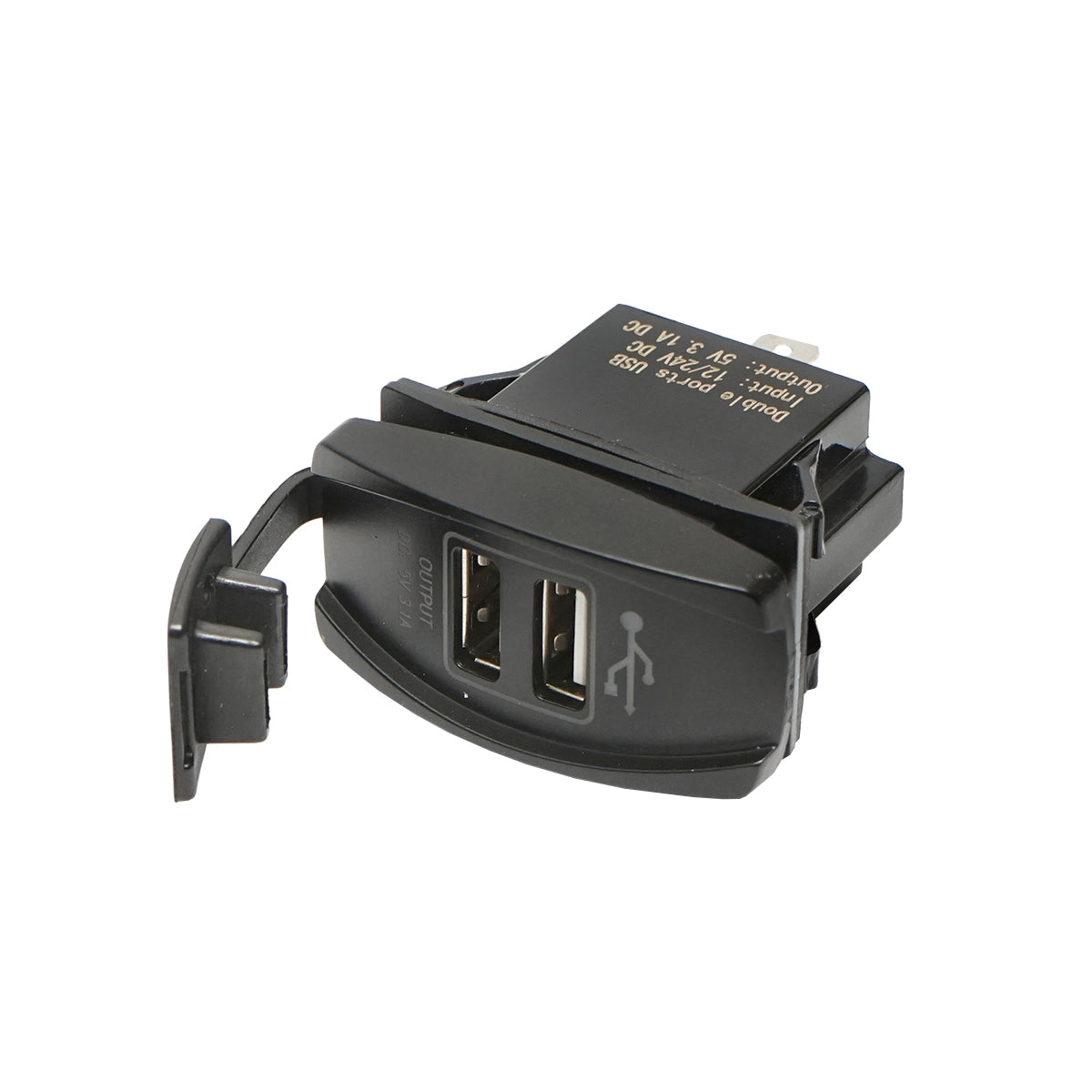 Universal charger 12/24V with two USB ports, output voltage 5V/3.1A DC (installation in dashboard, grille, etc.) fast charging