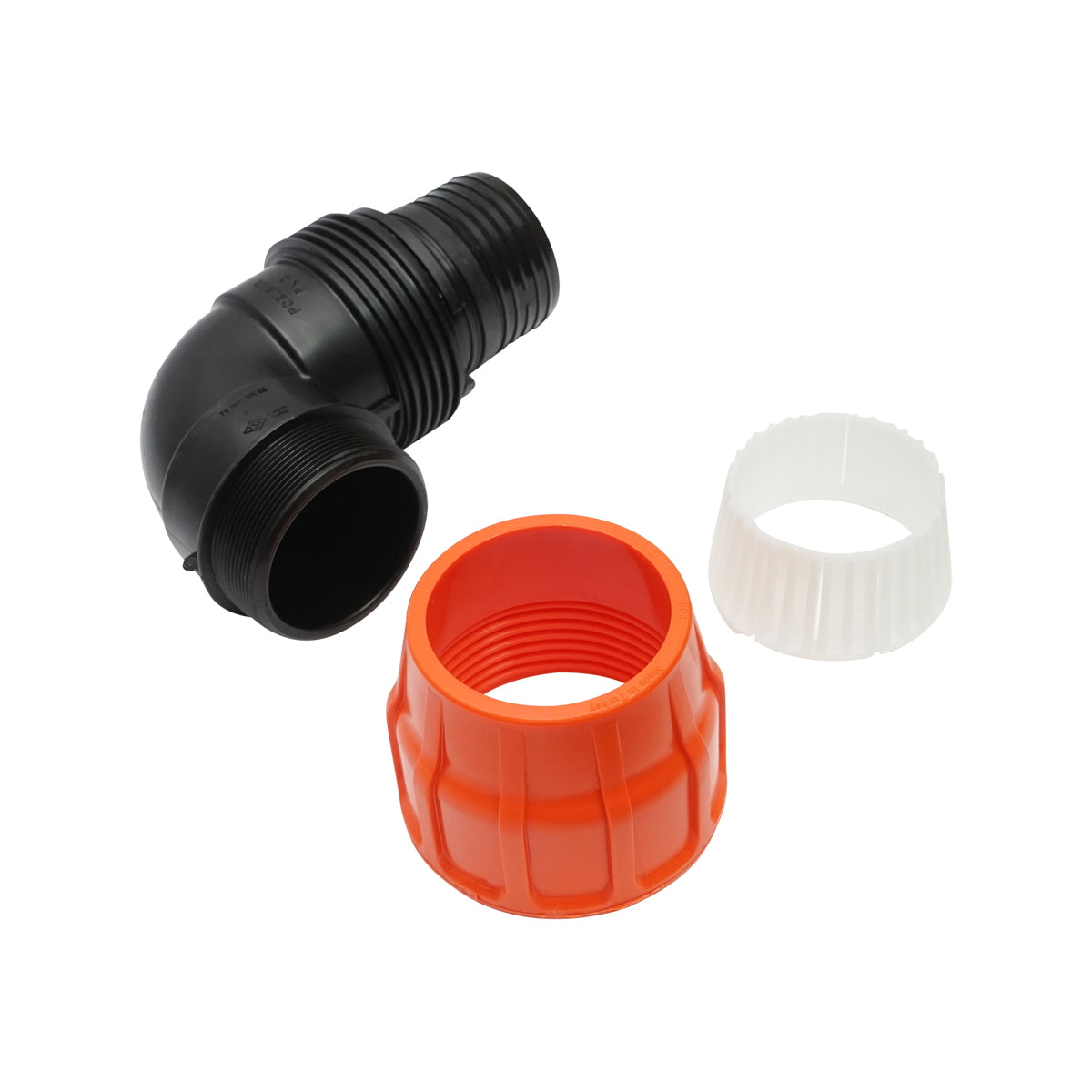 Cot Layflat with Dutch D75x75mm with internal thread, PN6 Poelsan