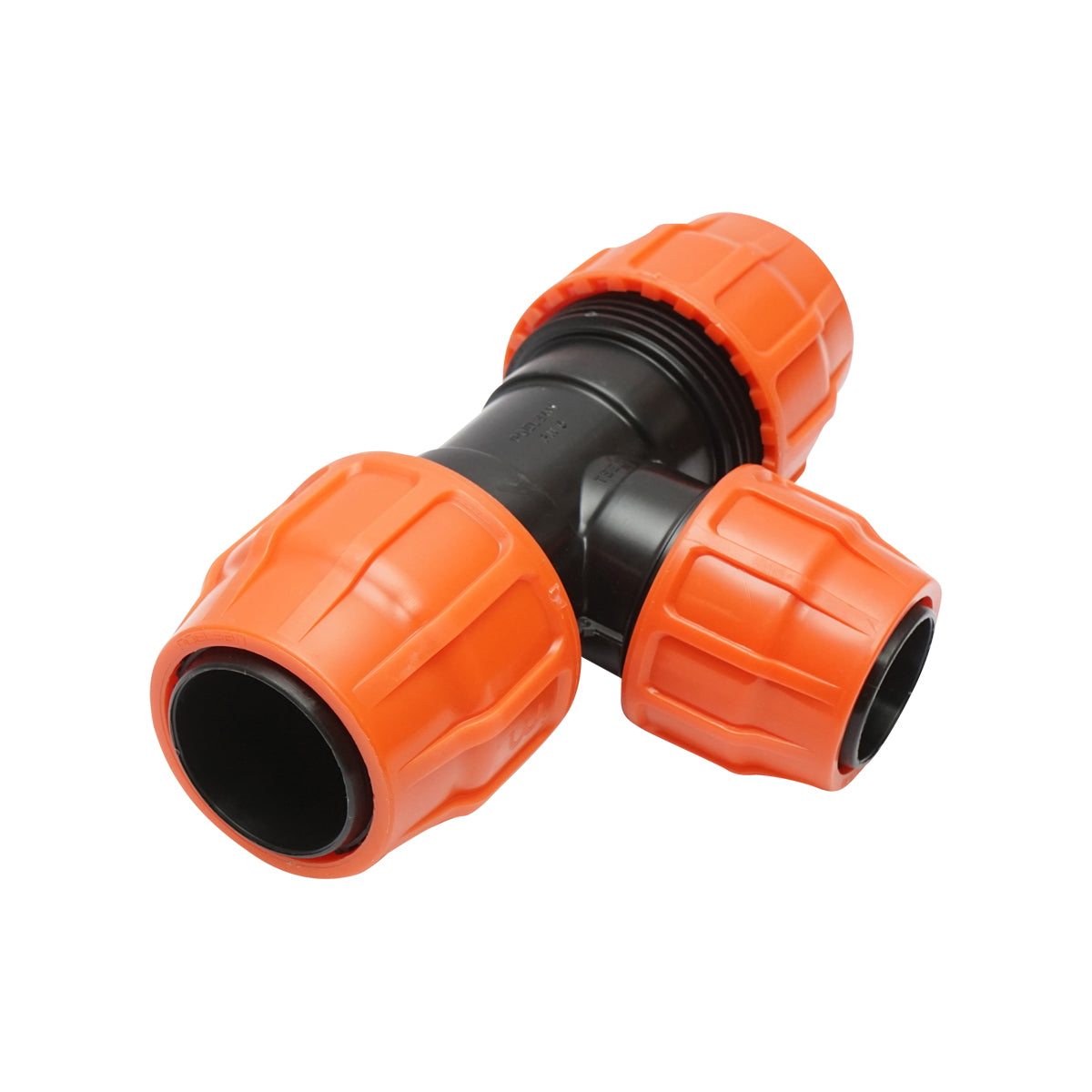 You Layflat with reduction and Dutch D75x50x75mm with internal thread, PN6 Poelsan