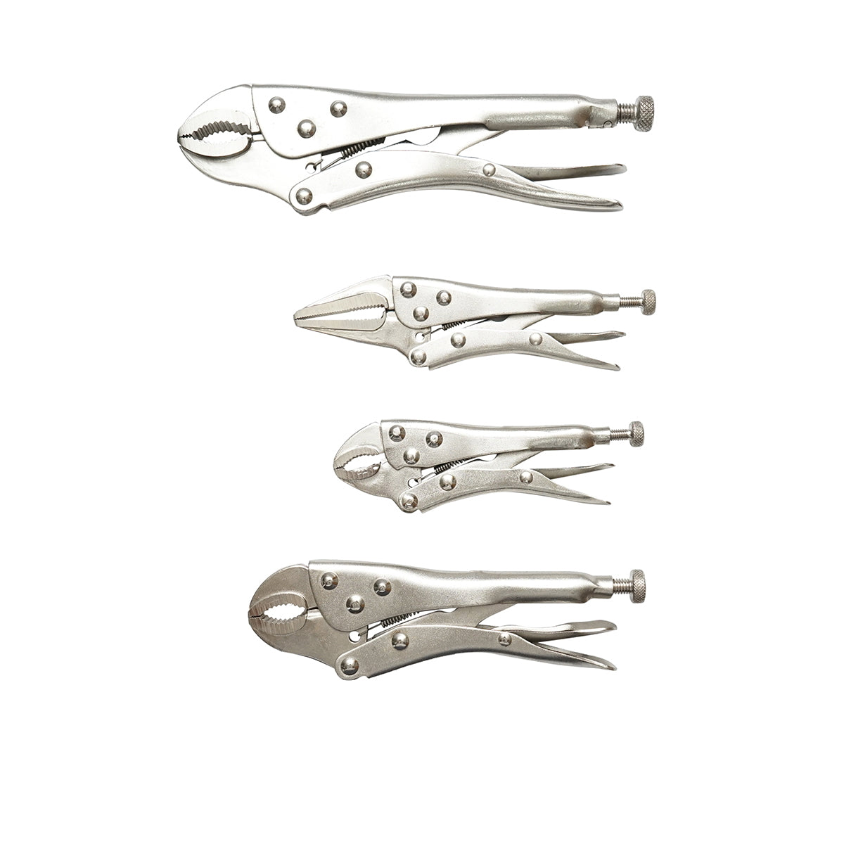 Adjustable multifunctional 4-piece locking pliers set