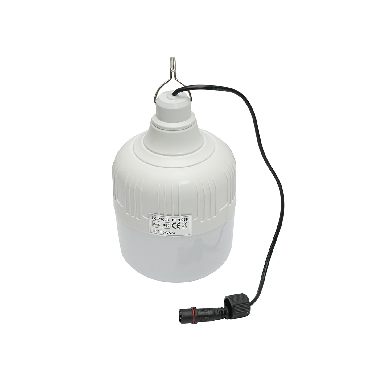 LED lamp 50W, 6500K with 3W polycrystalline solar panel and remote control IP20 Breckner Germany