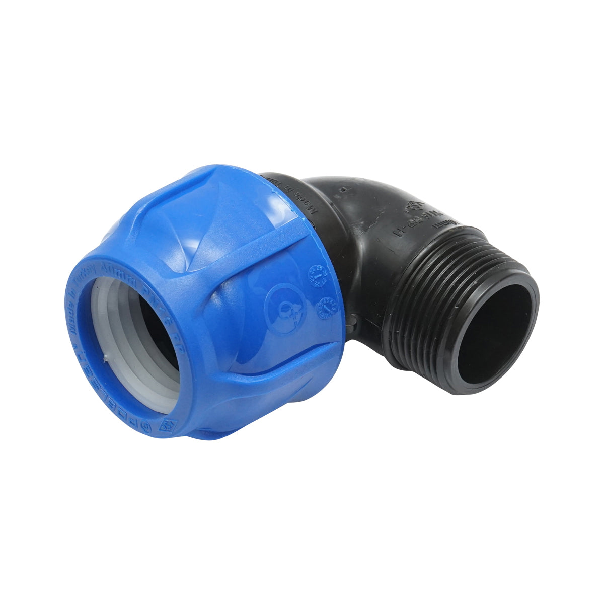 Compression fitting with external thread D40mmx1-1/4 toll PN16, for irrigation systems
