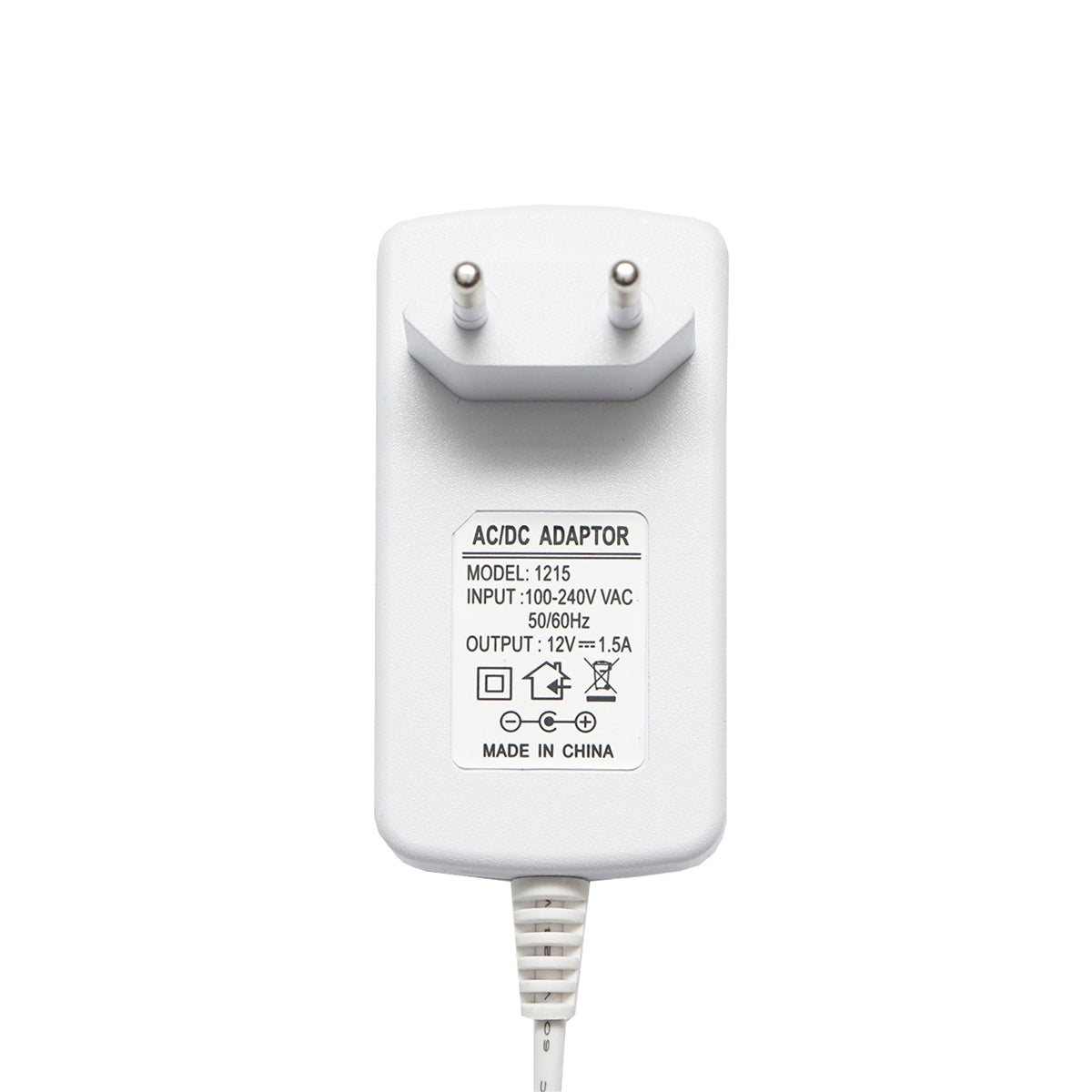 AC charger 220V/50Hz - DC 12V/1.5A 1.3m for electric fence pulse generator Breckner Germany