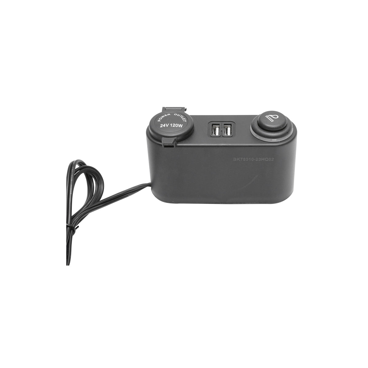 Car power extension with 24V socket, cigarette lighter, and 2xUSB