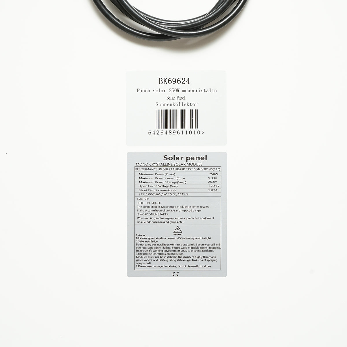 250W mono solar panel 1350x880x35mm with MC4 connector Breckner Germany