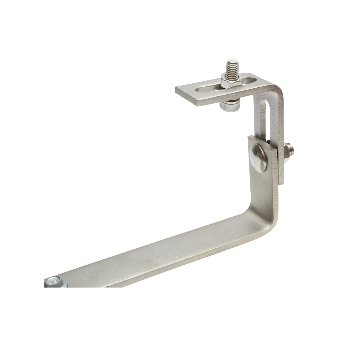 Support for holding solar panel rails, adjustable with L-type fixation for Breckner Germany metal roof.