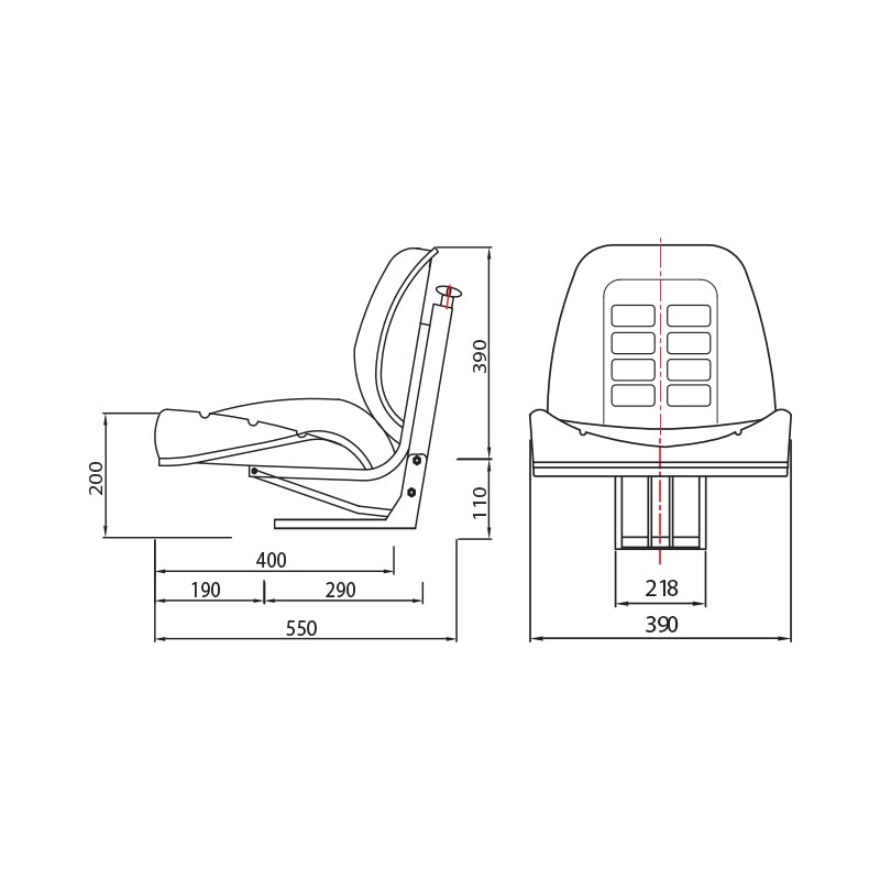 Universal tractor seat