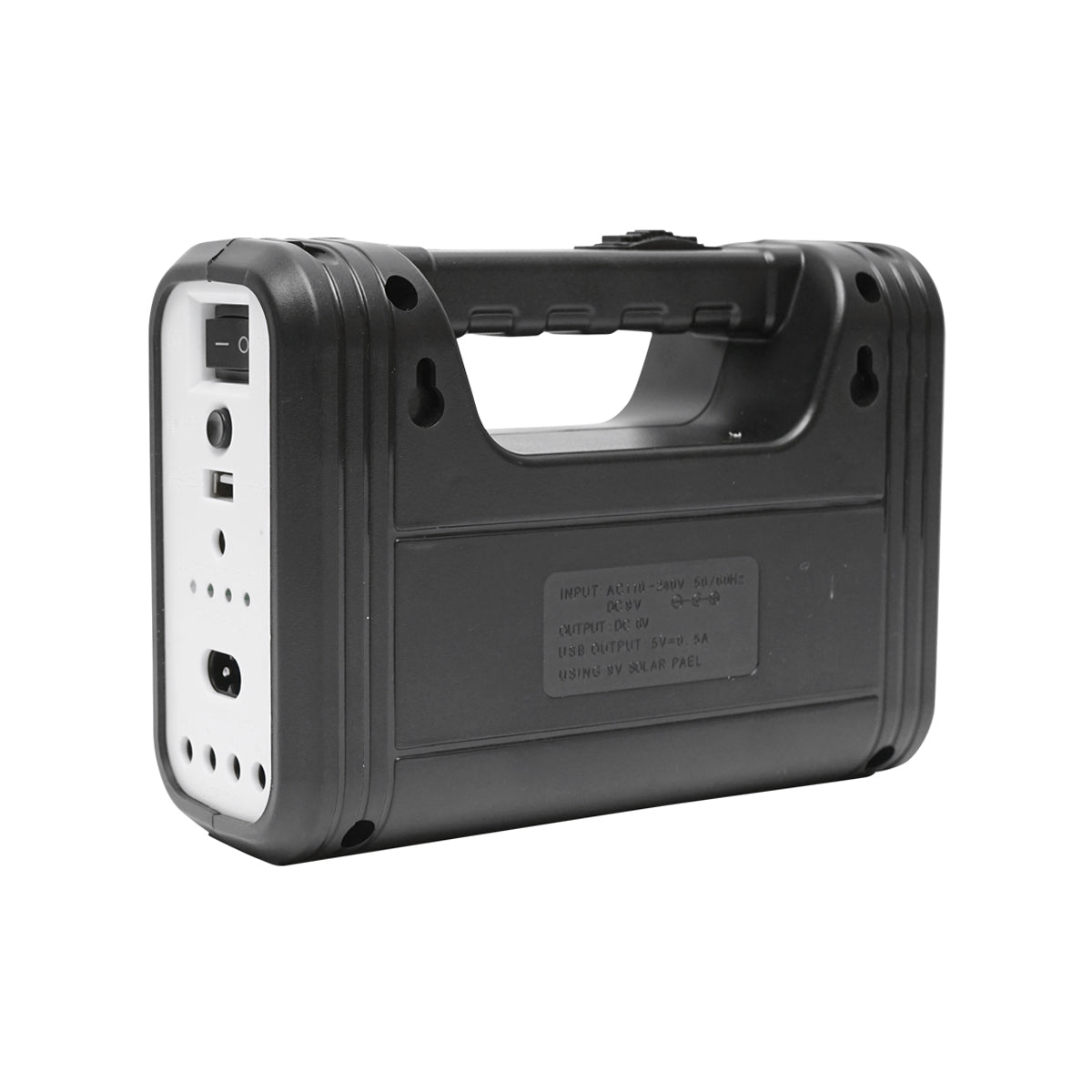 Portable LED lighting kit with 3 bulbs/projector, solar panel, and 6V, 3Ah battery for fishing camping GD-8017COB