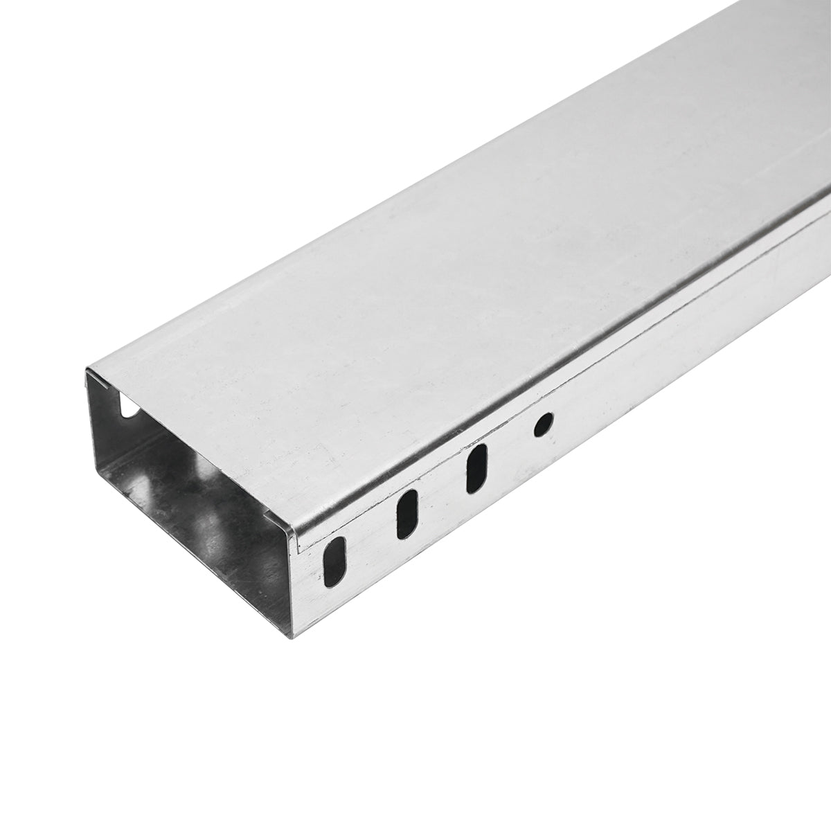 Non-perforated galvanized metal gutter 50x100x2000mm