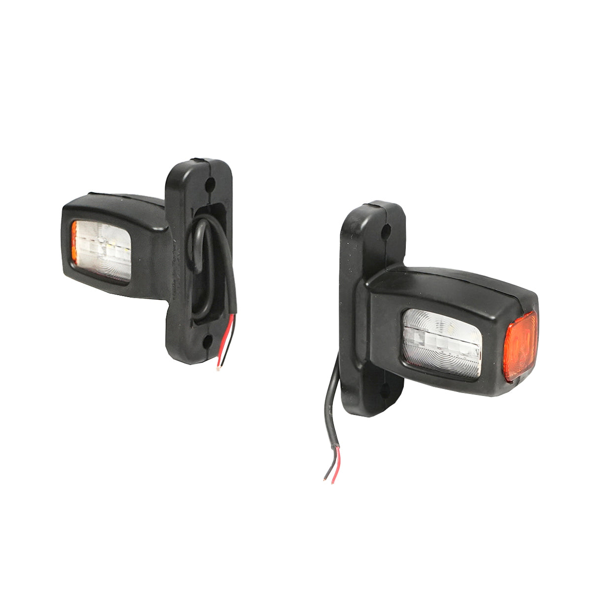 Side marker lamp with LED 12/24V, red-white-yellow
