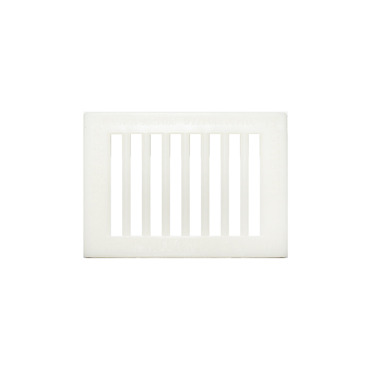 Queen bee isolator on a plastic comb with pins