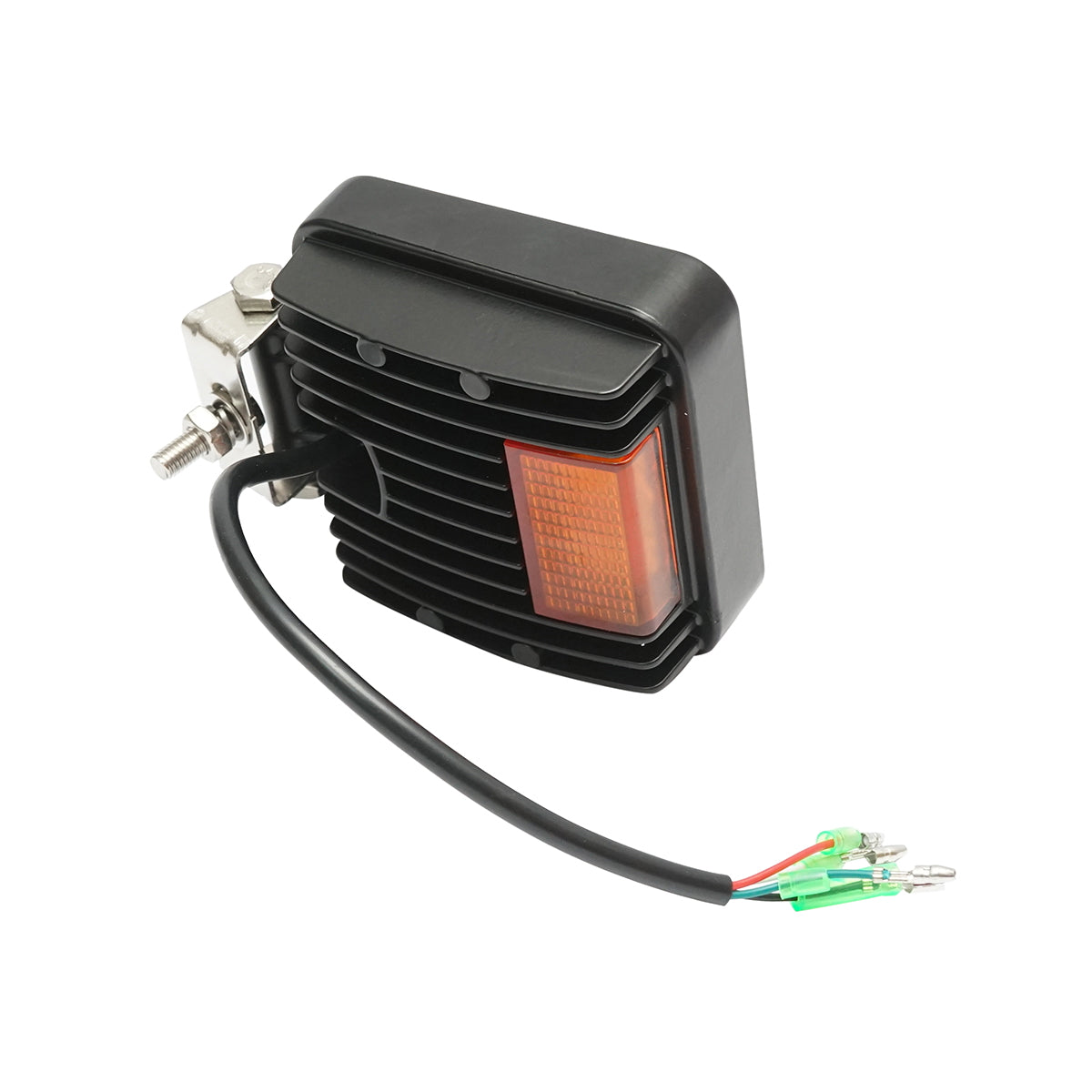 LED projector with signaling 12-48V, 48W, 3 functions, aluminum housing 110x110x42mm