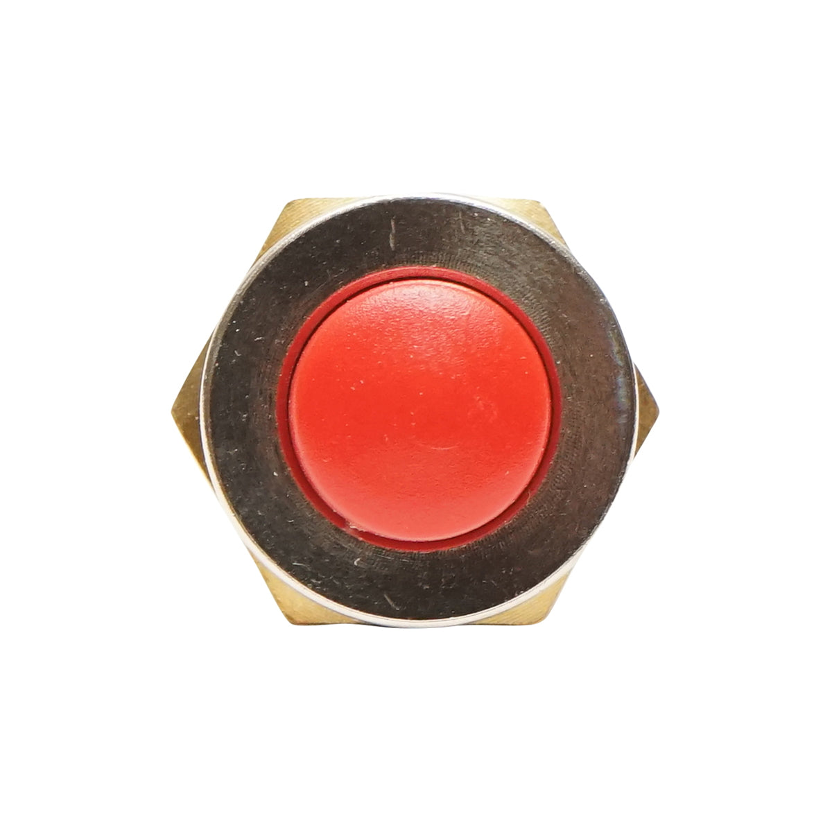 Metal push button with return, red 12-24V, 10A Breckner Germany