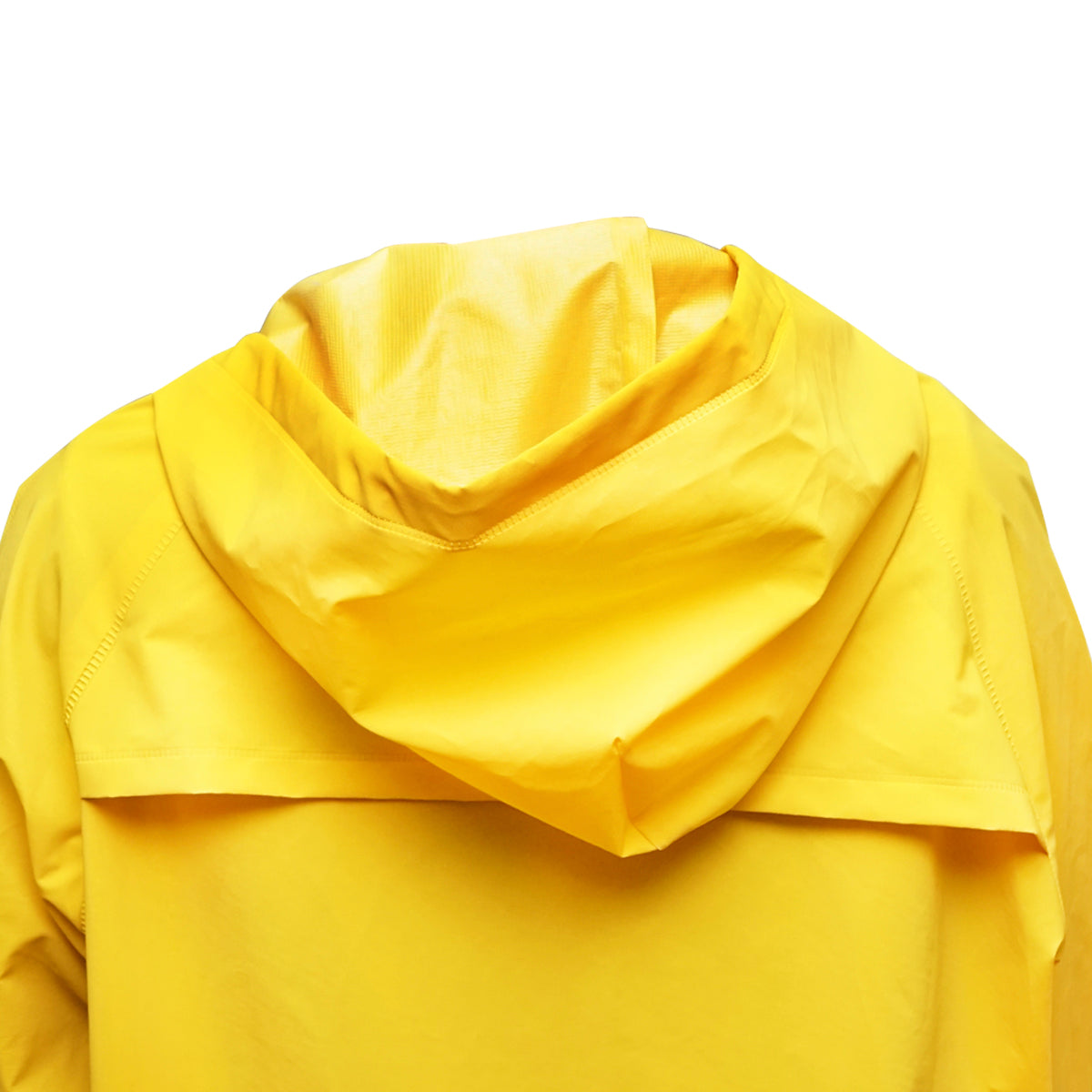 Waterproof XXXL poncho with hood made of polyester and PVC, featuring ventilation slots, 2 pockets, and a yellow zipper by Breckner Germany.