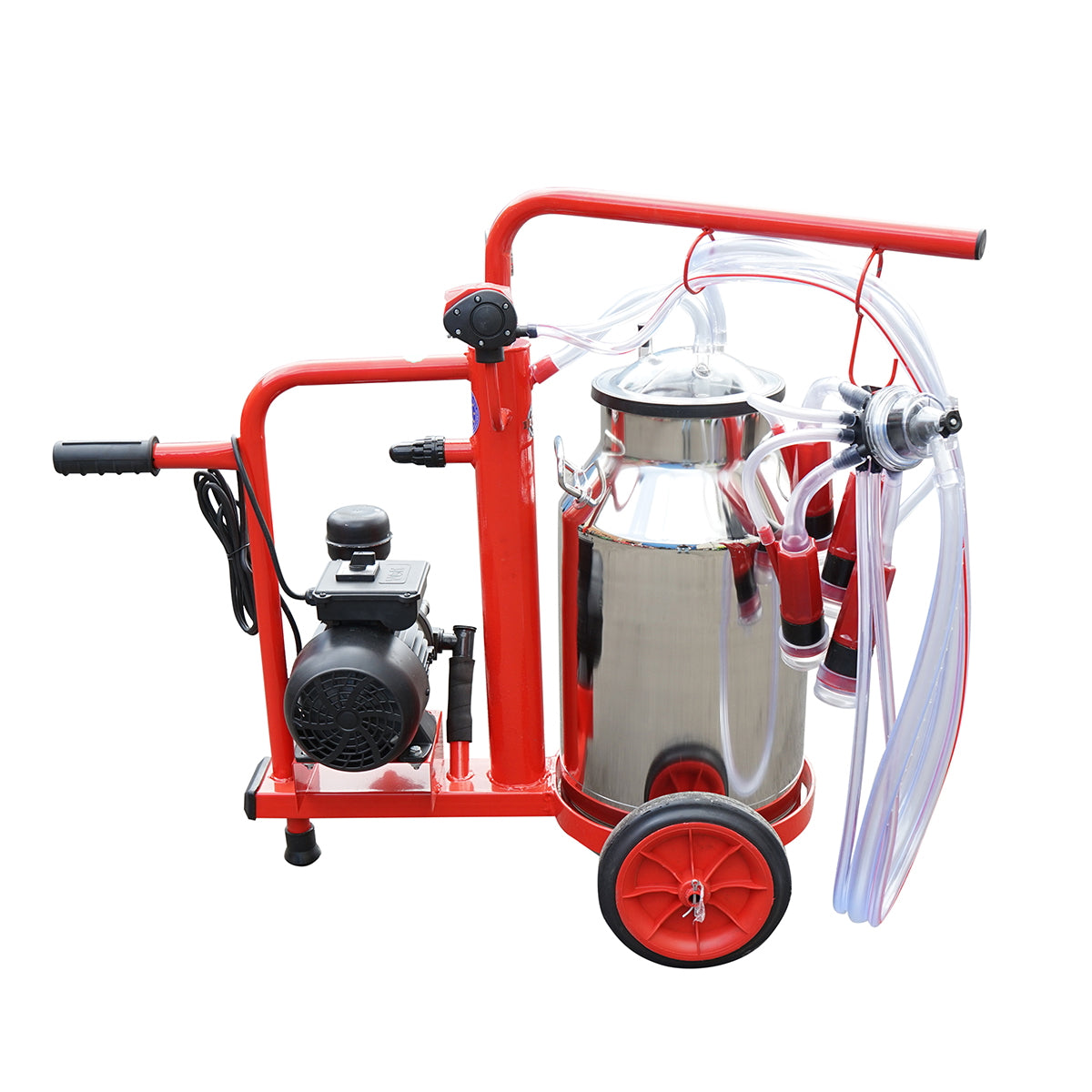 Milk machine for cows 1 post bucket 30L stainless steel with vacuum frame (vacuum) Breckner Germany